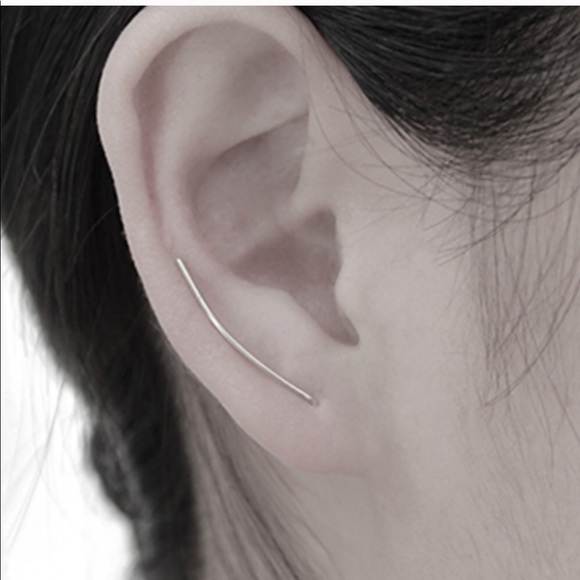 Minimalist earrings, silver - Picture 3 of 4